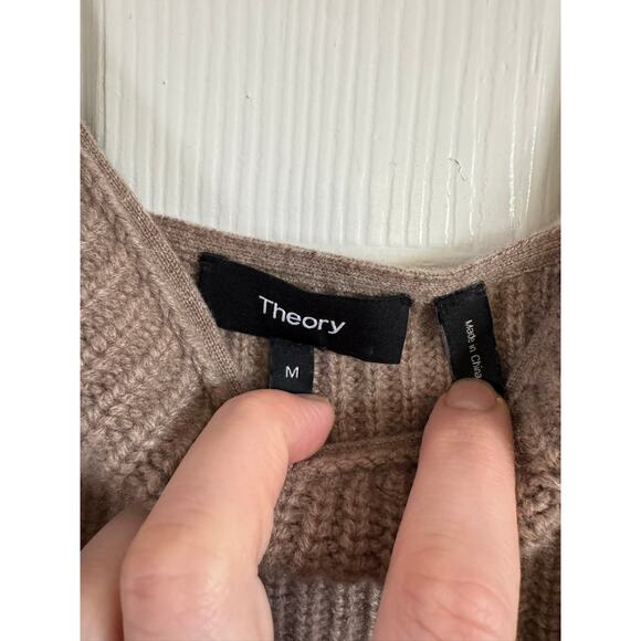 THEORY Formina Spaghetti-strap Cashmere Top In Barley Medium M - Picture 4 of 6